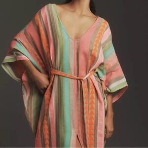 Multicolor Striped Kaftan Dress